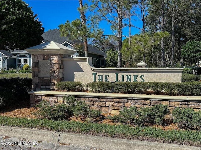 view of community sign