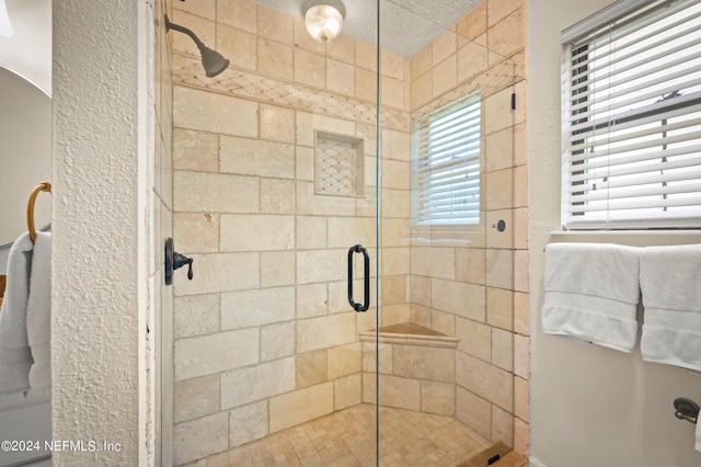 full bathroom with a stall shower