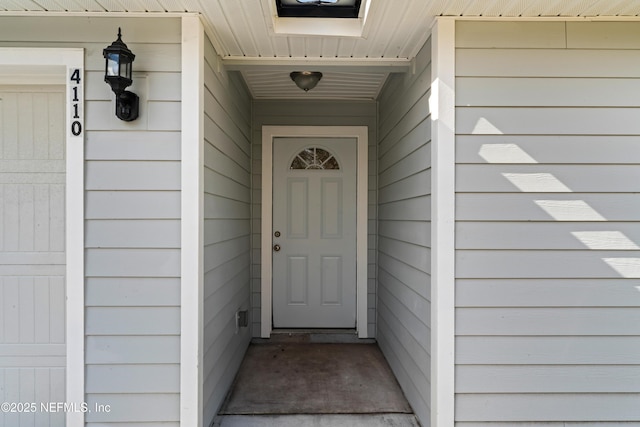 view of doorway to property