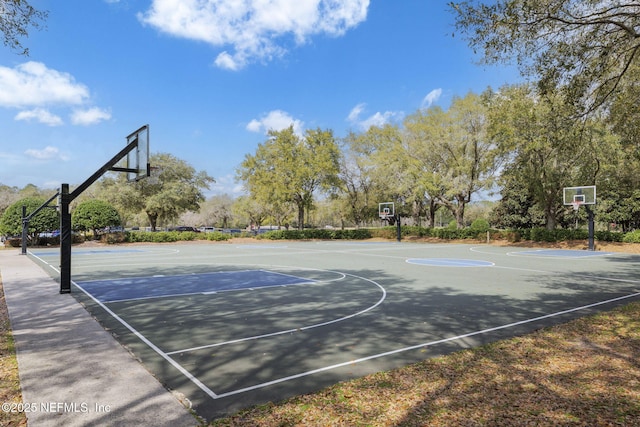 view of basketball court featuring community basketball court