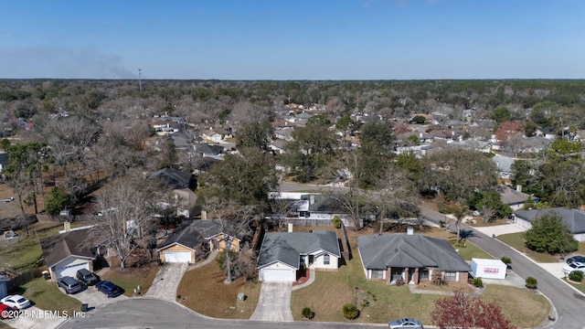 bird's eye view with a residential view