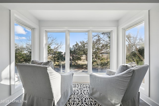 sunroom with plenty of natural light