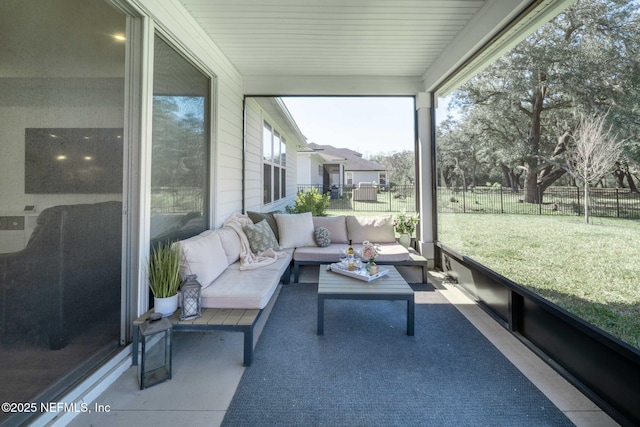 view of sunroom / solarium