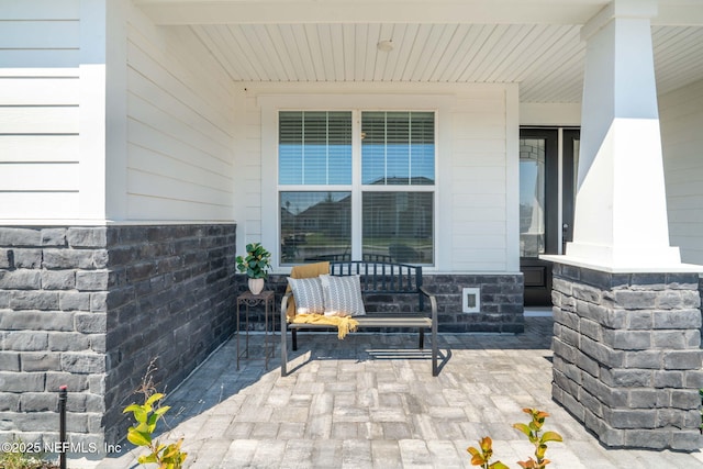 view of patio with a porch