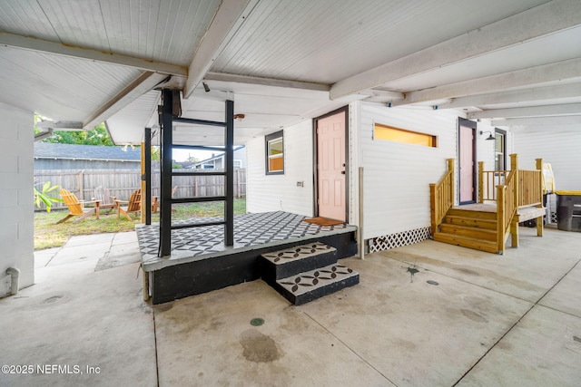 view of patio with fence