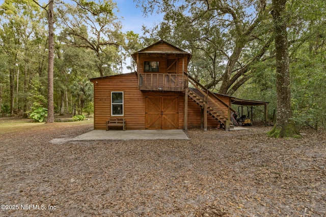 exterior space with stairway