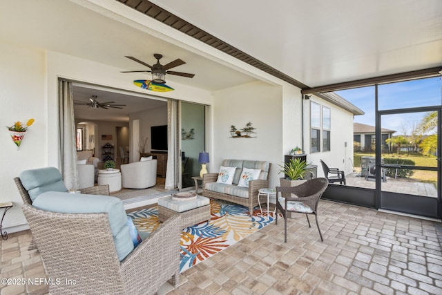 view of sunroom