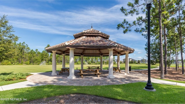 view of home's community with a gazebo