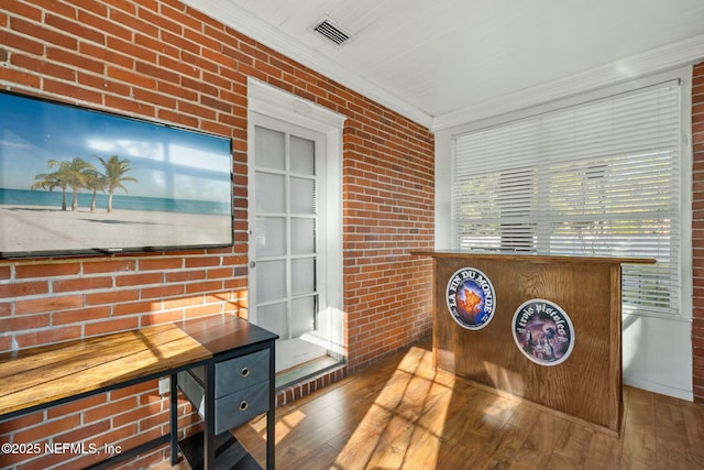 sunroom / solarium with visible vents