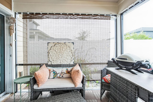 view of sunroom