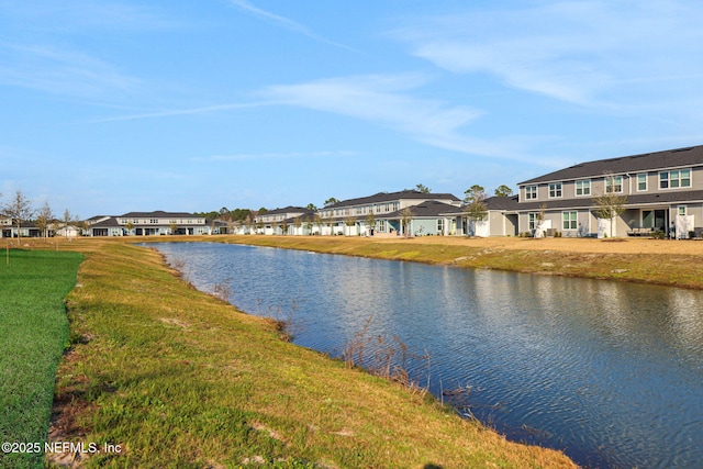 view of water feature featuring a residential view