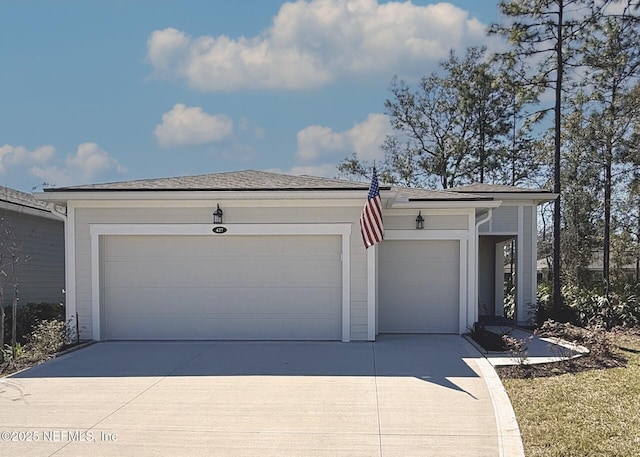 garage with driveway