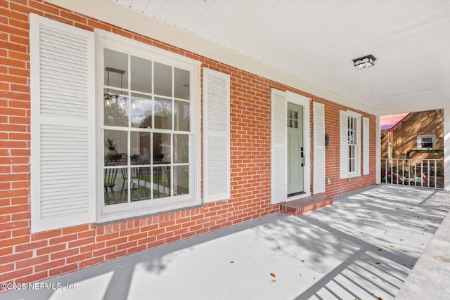 exterior space with covered porch