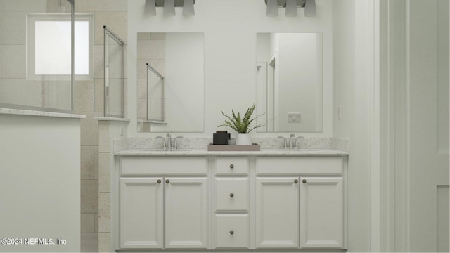 2991 Granary Park Ave, Green Cove Springs, FL 32043 - bathroom with double vanity and a tile shower