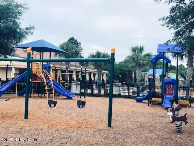 view of community jungle gym