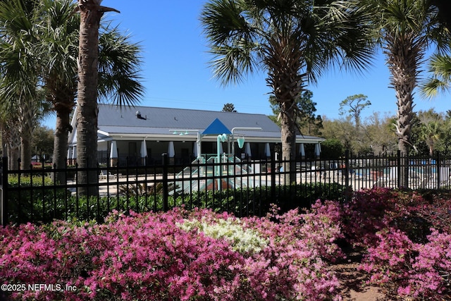 rear view of house with fence