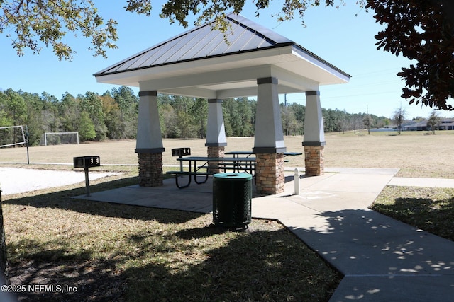 view of home's community with a gazebo