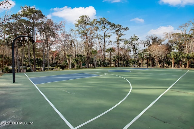 view of sport court featuring community basketball court