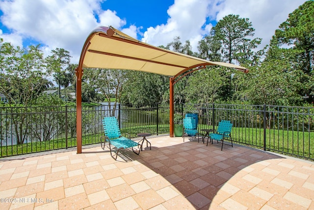 view of patio with fence