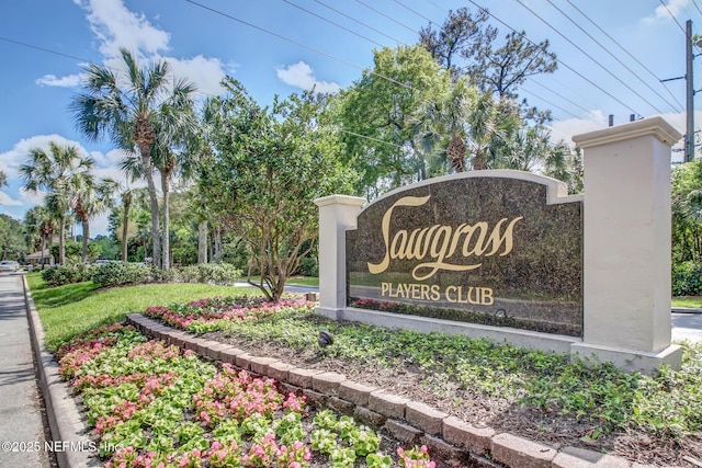 view of community sign