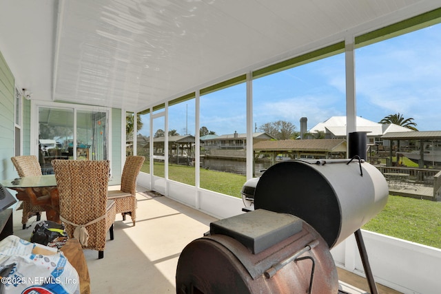 view of sunroom / solarium