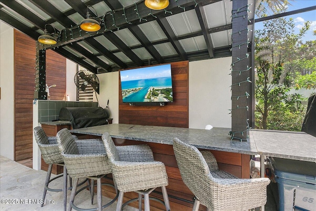 2446 Seminole Rd, Atlantic Beach, FL 32233 - view of patio with outdoor wet bar and a grill