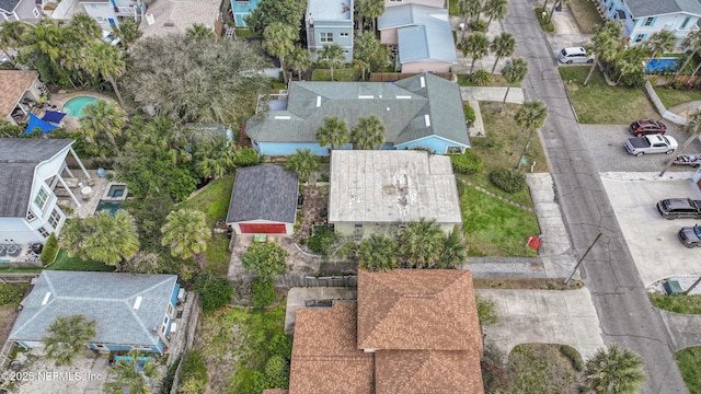 drone / aerial view with a residential view