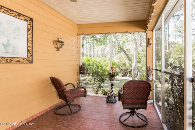 view of sunroom