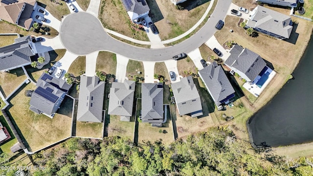 aerial view with a residential view