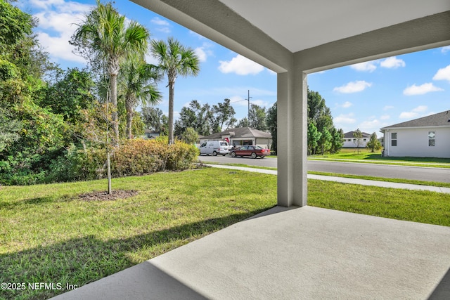 view of yard with a residential view