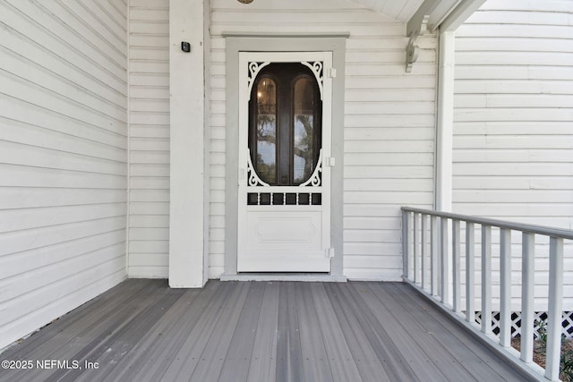 view of doorway to property