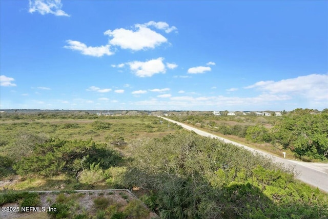 aerial view with a rural view