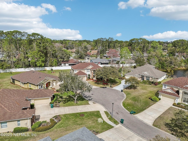 bird's eye view featuring a residential view