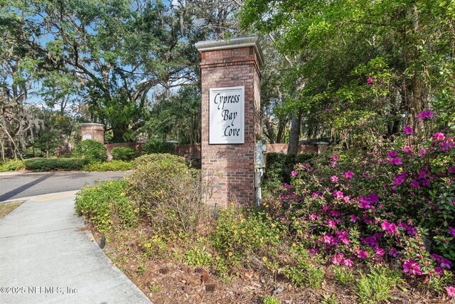 view of community sign