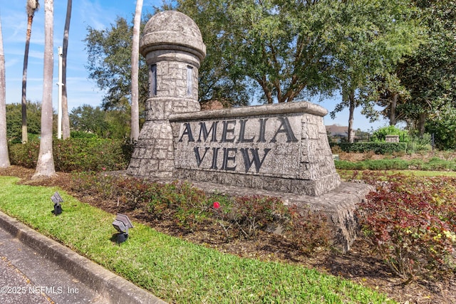 view of community sign