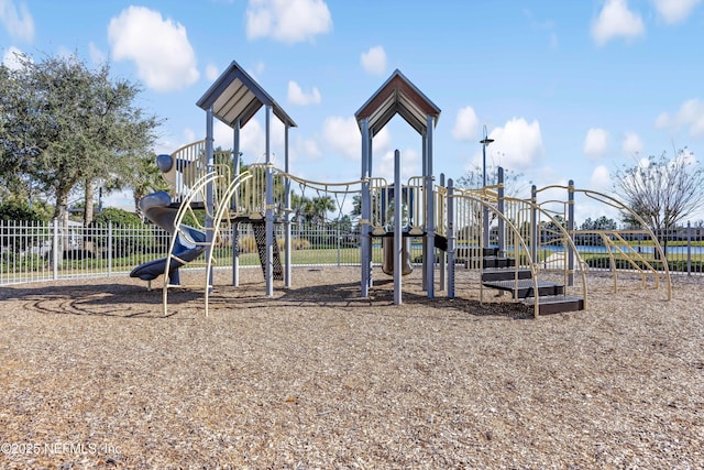 community play area with fence