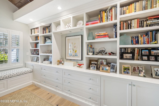 interior space with light wood finished floors