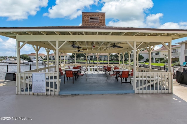 view of community featuring a gazebo