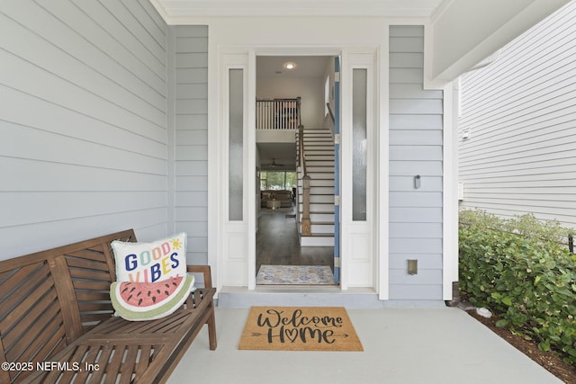 view of doorway to property