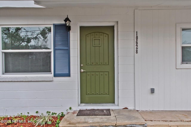 view of doorway to property