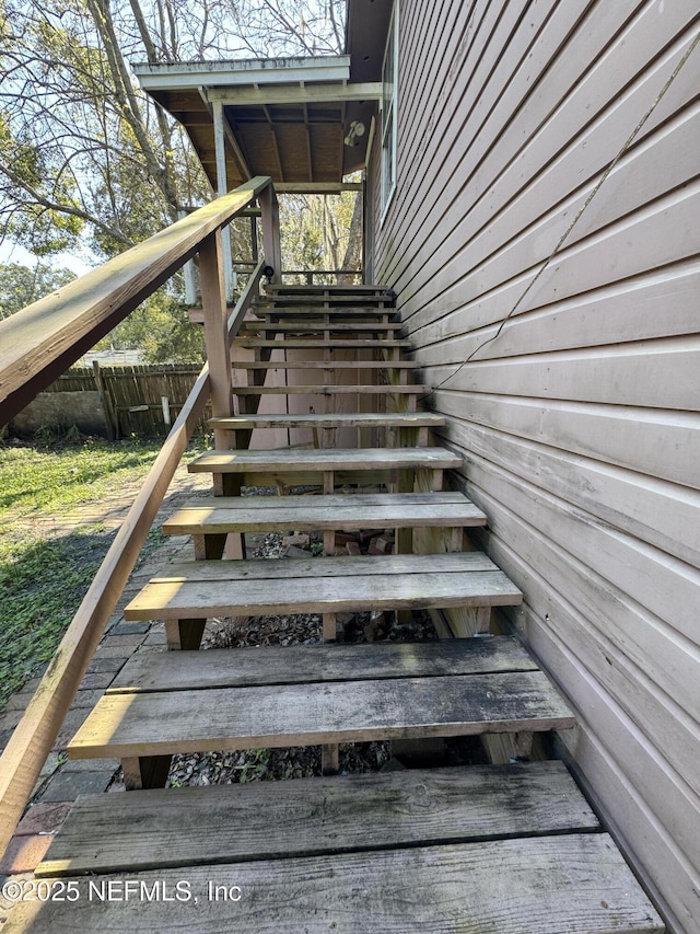 view of stairway