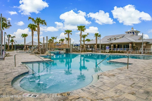 454 Pine Bluff Dr, Saint Augustine, FL 32092 - community pool featuring fence and a patio