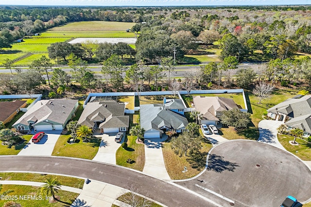 aerial view featuring a residential view