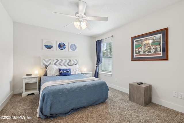 342 4th St N, Jacksonville Beach, FL 32250 - carpeted bedroom featuring ceiling fan and baseboards