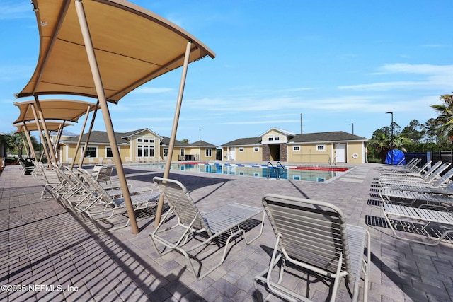 view of patio / terrace with a community pool