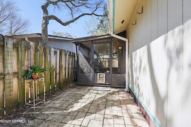 view of patio / terrace with fence