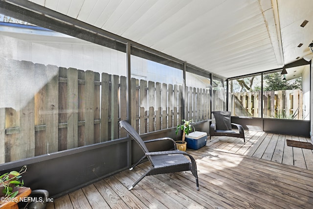 view of sunroom