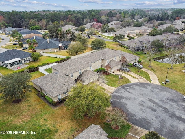 bird's eye view with a residential view