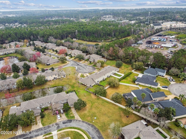 drone / aerial view with a residential view