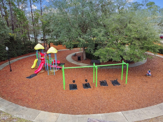 view of community jungle gym